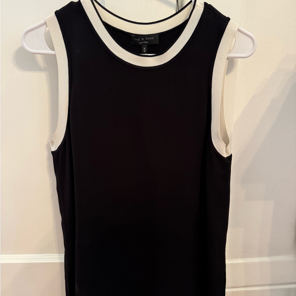 Rag & Bone Black and Cream Tank Top